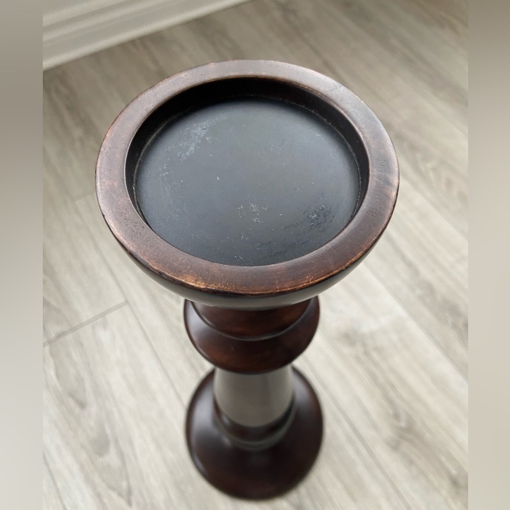 *HOST PICK* 2 POTTERY BARN Candle Holders 🕯️🕯️Fruitwood - Picture 10 of 14